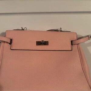 Elegant Pink Leather Handbag